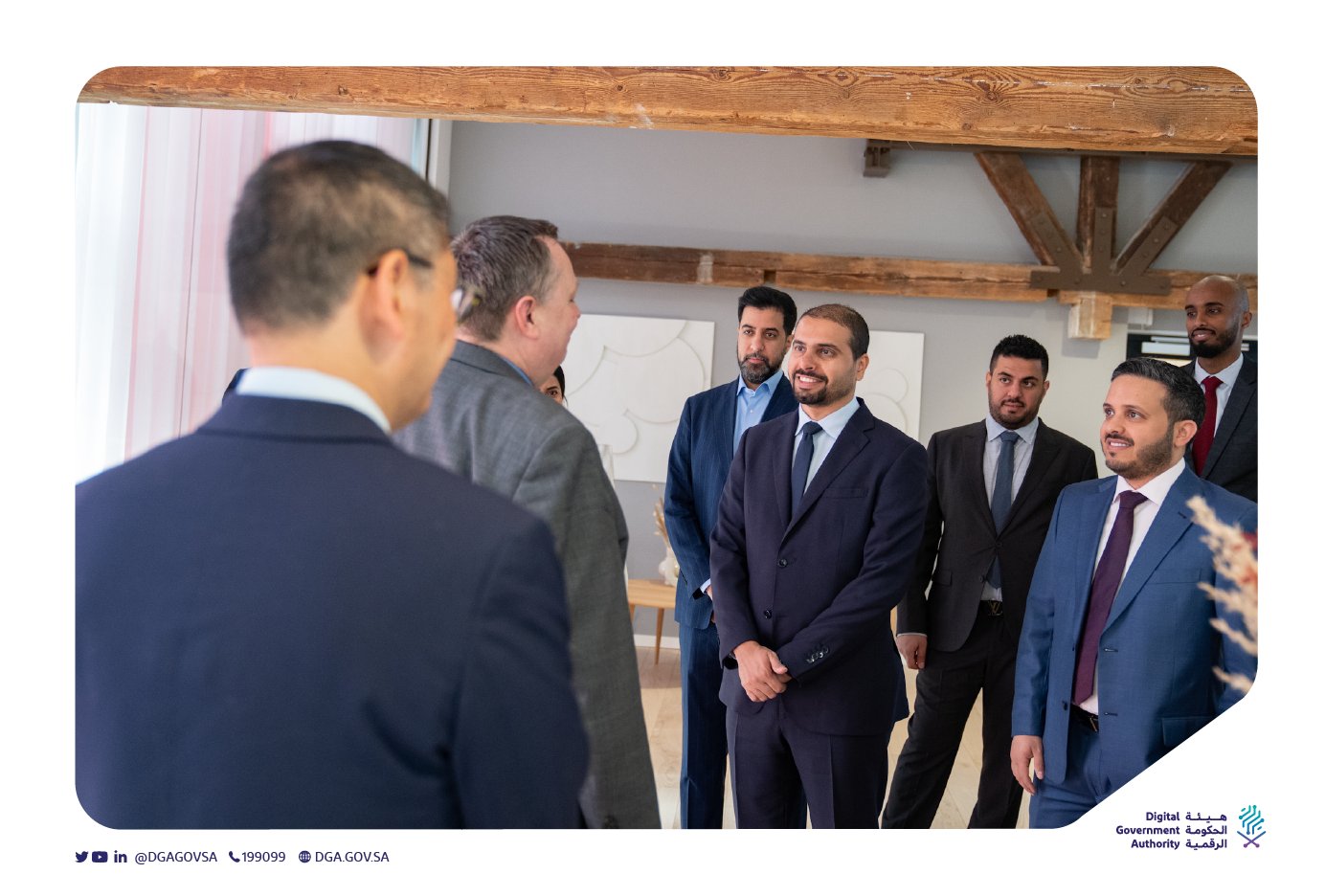 Meeting with officials at Digitaliseringsministeriet, Digitaliseringsstyrelsen, and Digital Hub Denmark during DGA's official visit to Denmark.