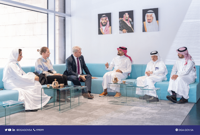 H.E. Alsuwaiyan discusses with the Ambassador of Estonia the strengthening of cooperation in the digital government